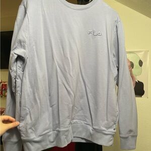 FILA women’s medium Soft Blue Crewneck Sweater